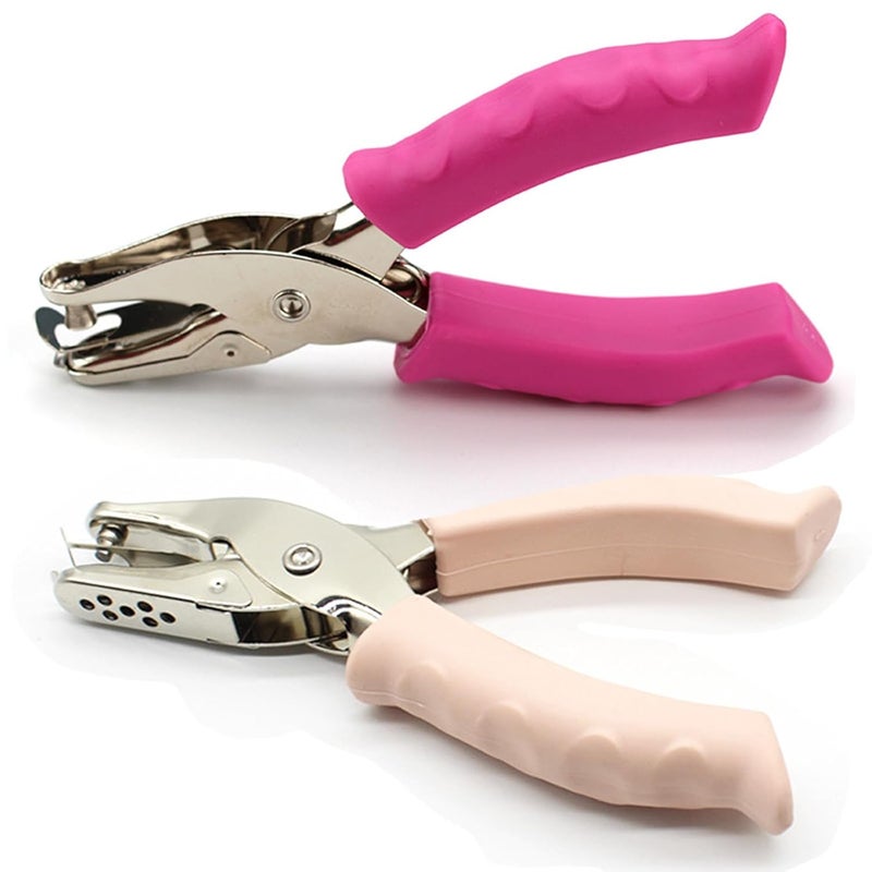 SCORYULE Single Hole Punch 1/4" and 1/8", 2 Pack Small Hole Puncher for Crafts, One Hole Paper Punch with Grip Handle, Small Hole Punch for Kids and Adults - Image 1